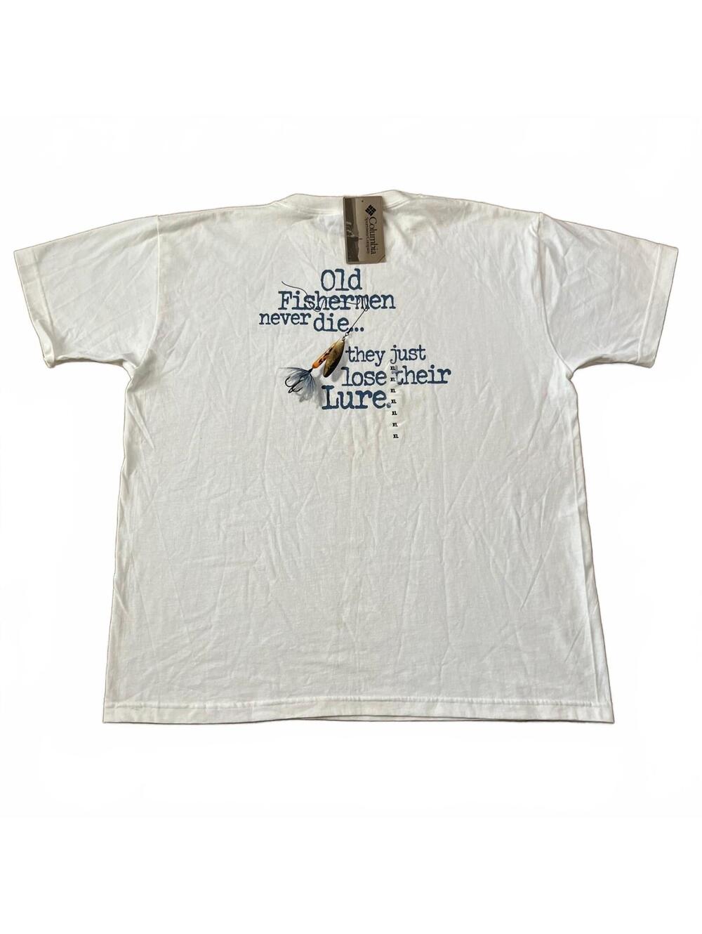 Vintage NWT Columbia Mens Fishing Graphic T Shirt Size XL